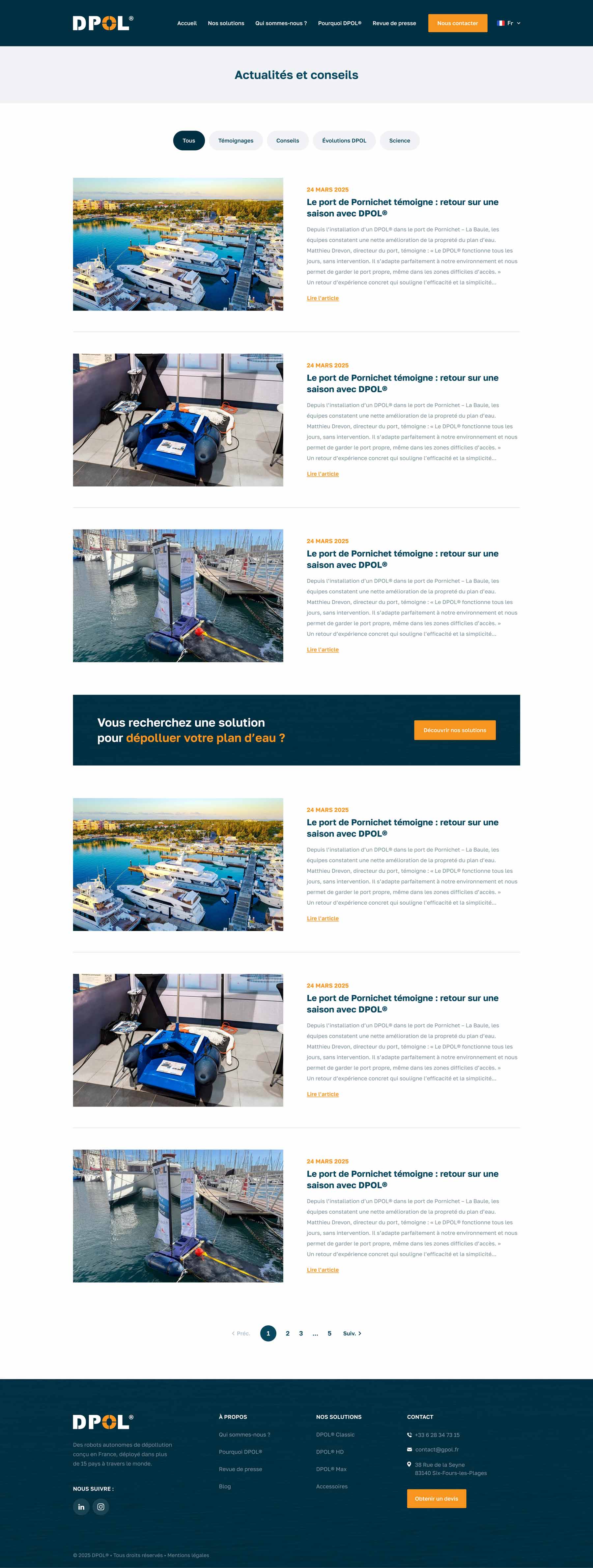 Blog du site DPOL