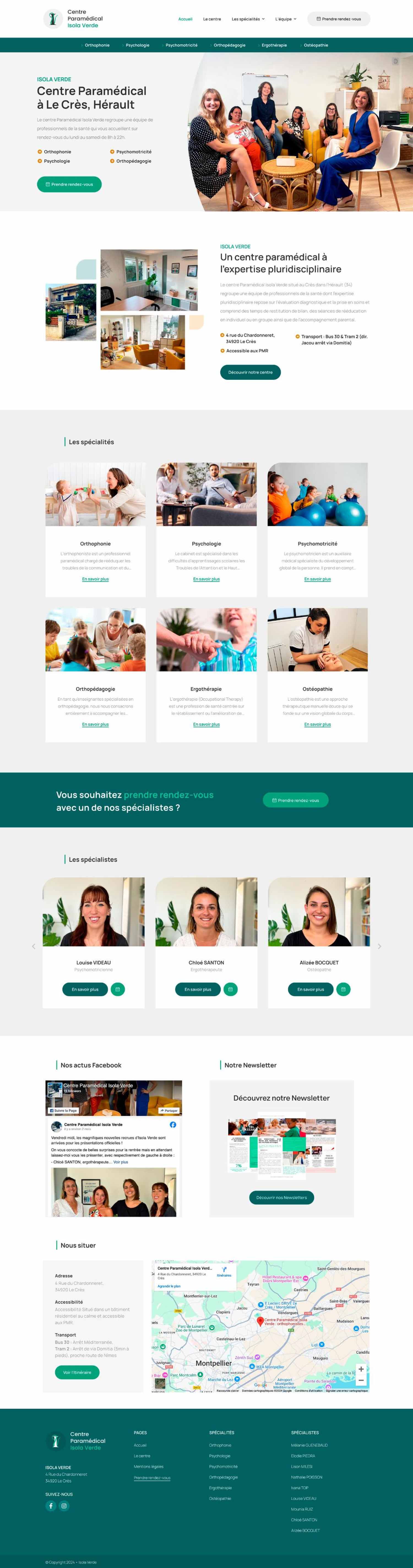 Page d'accueil du site Isola Verde