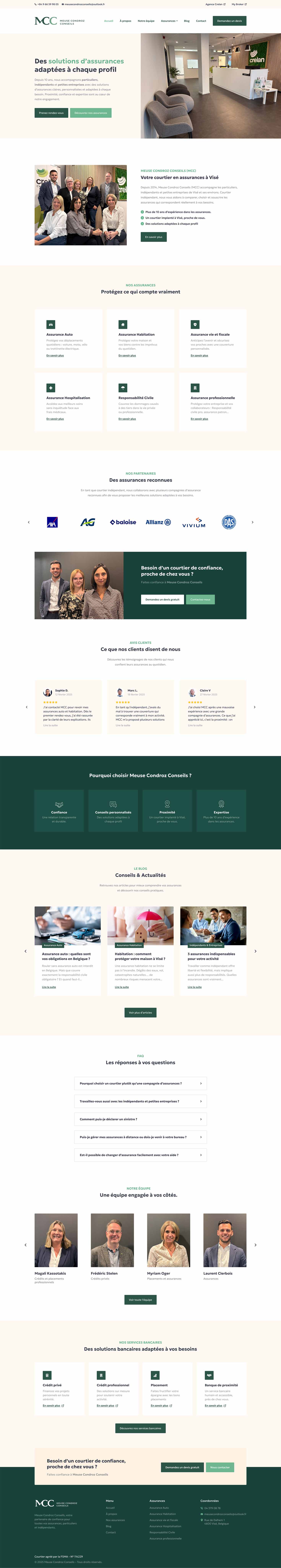 Page d'accueil du site MCC
