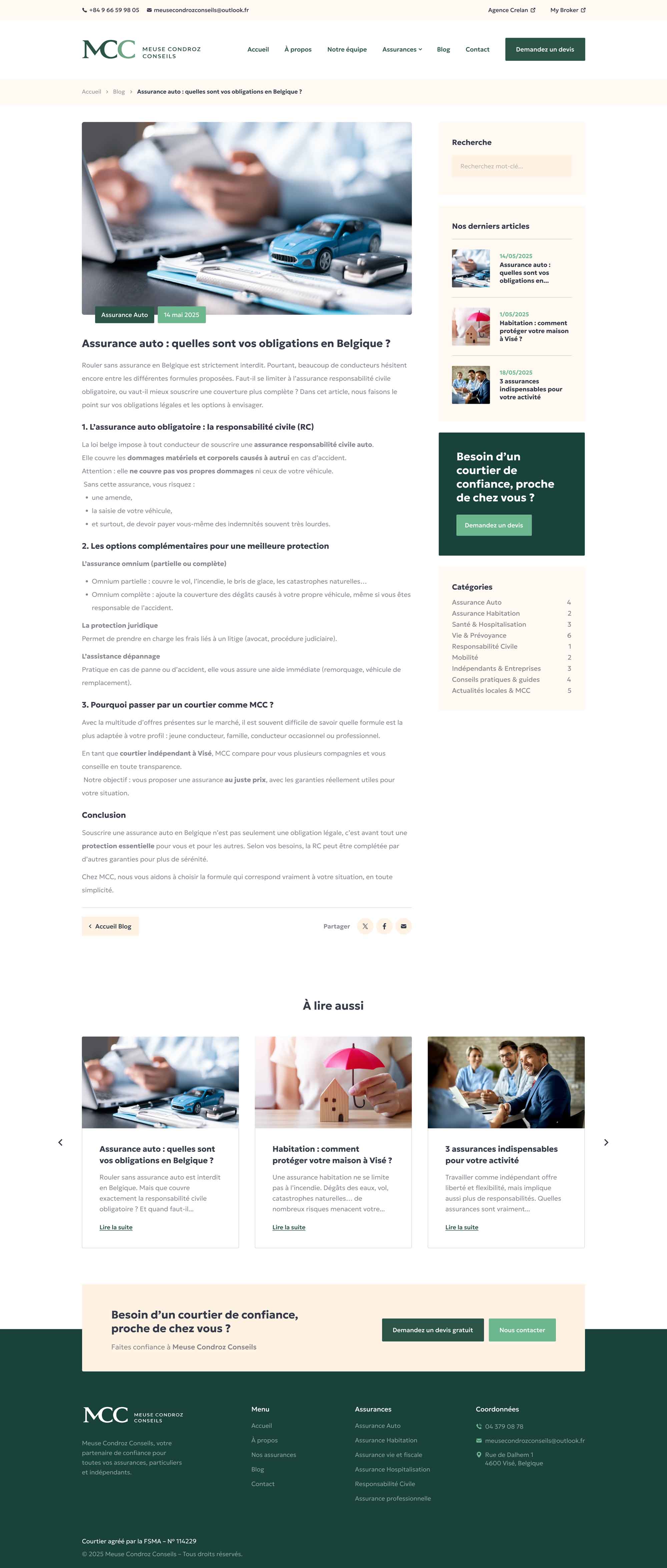 Page article du site MCC