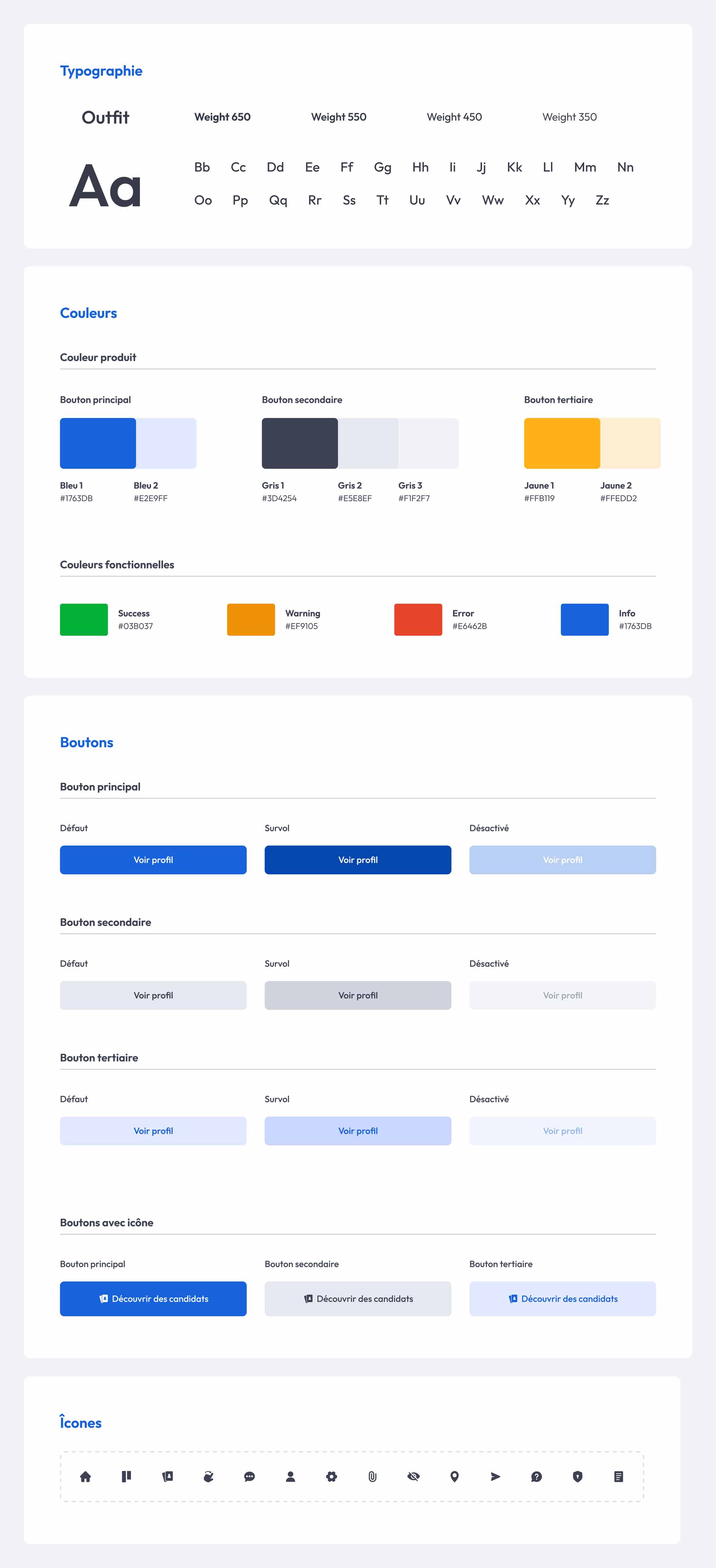 UI Kit de la plateforme Open Data